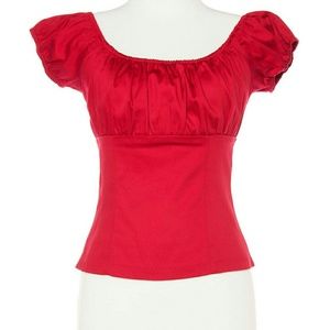 Red pinup peasant top modcloth