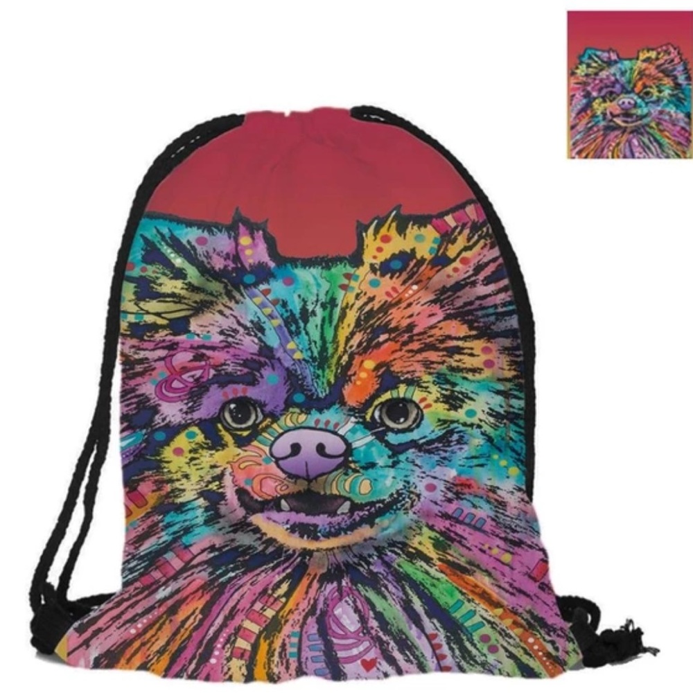 Pomeranian Drawstring Bag