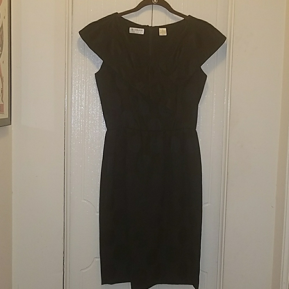 Liz Claiborne black polka dot dress