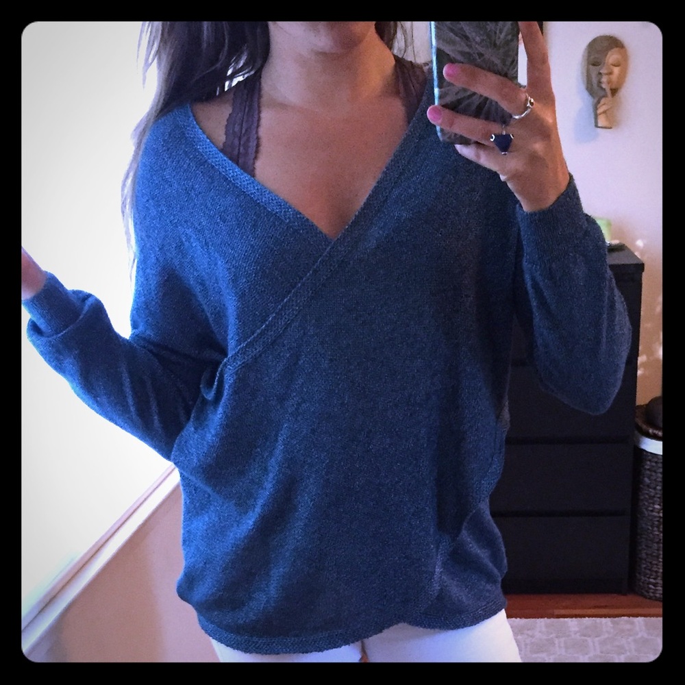 Stylish Blue pullover sweater. Summer nights!