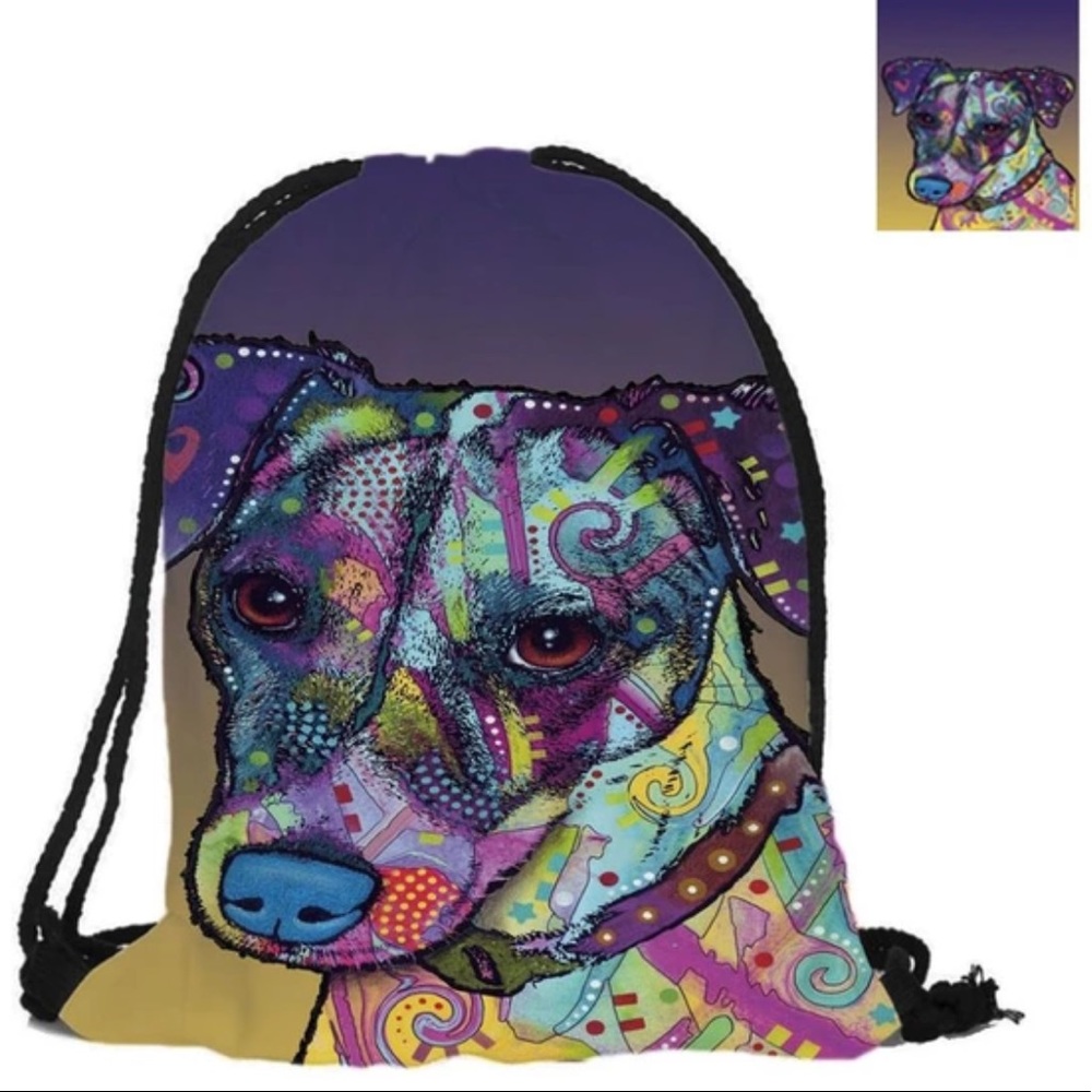 Jack Russell Drawstring Bag