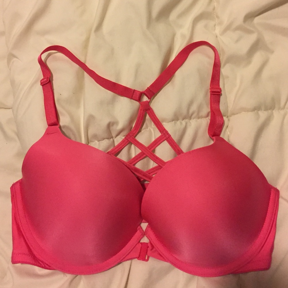 Victoria Secret Push Up Strappy Racerback 34D Bra