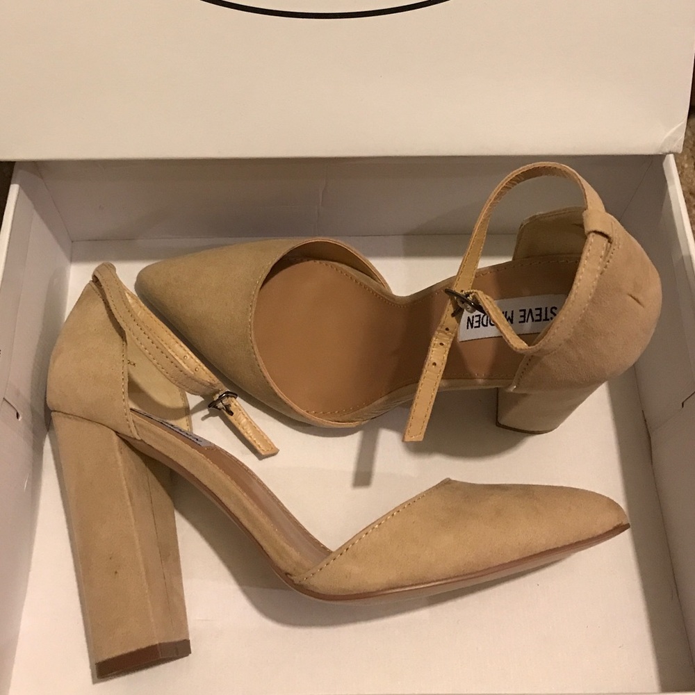 Nude heel: Steve Madden "perky" 7.5 sand heel