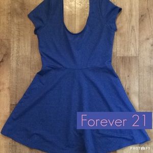 Forever 21 Blue Skater Dress•Size Large