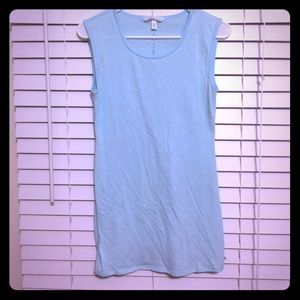Light blue sleeveless tunic tank