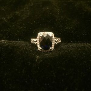 Sapphire and Sterling Silver Ring