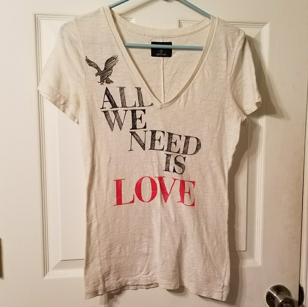 All we need is love V neck shirt