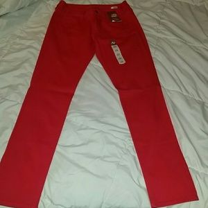 Arizona Jean Company bright red super skinny jeans