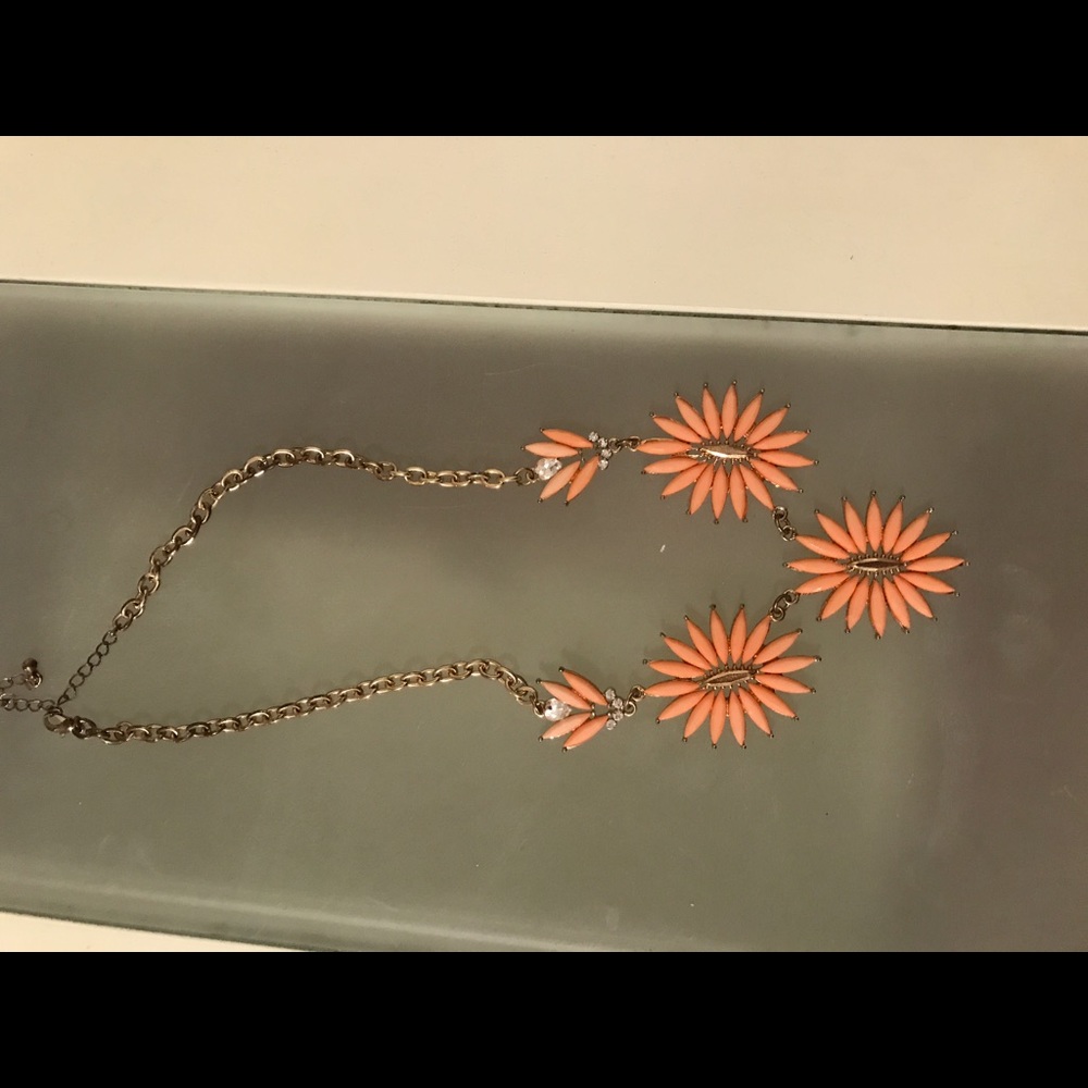 Orange statement necklace