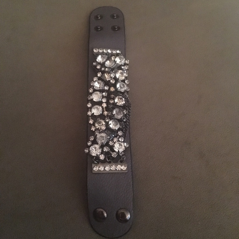 Sparkle and Chain Cuff Bracelet