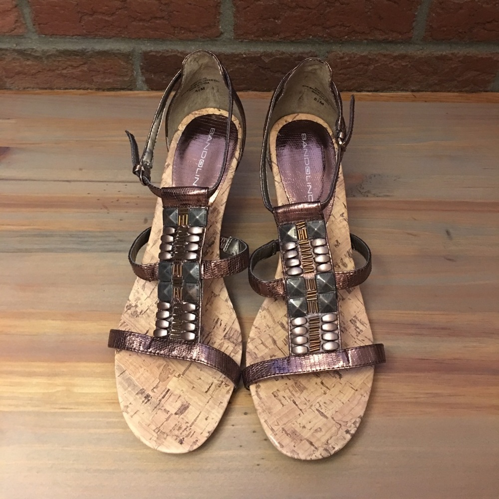 Aztec inspired cork heels NWOT!!