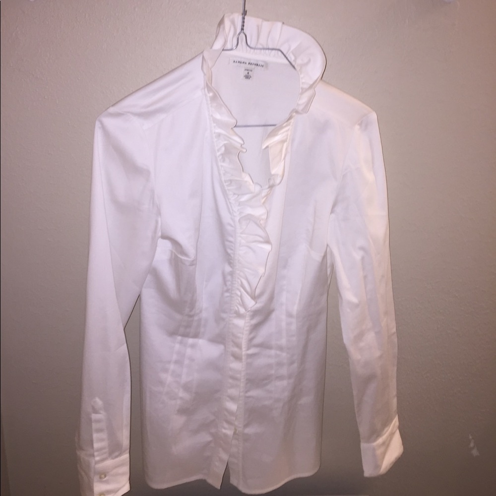 White Banana Republic Button Down