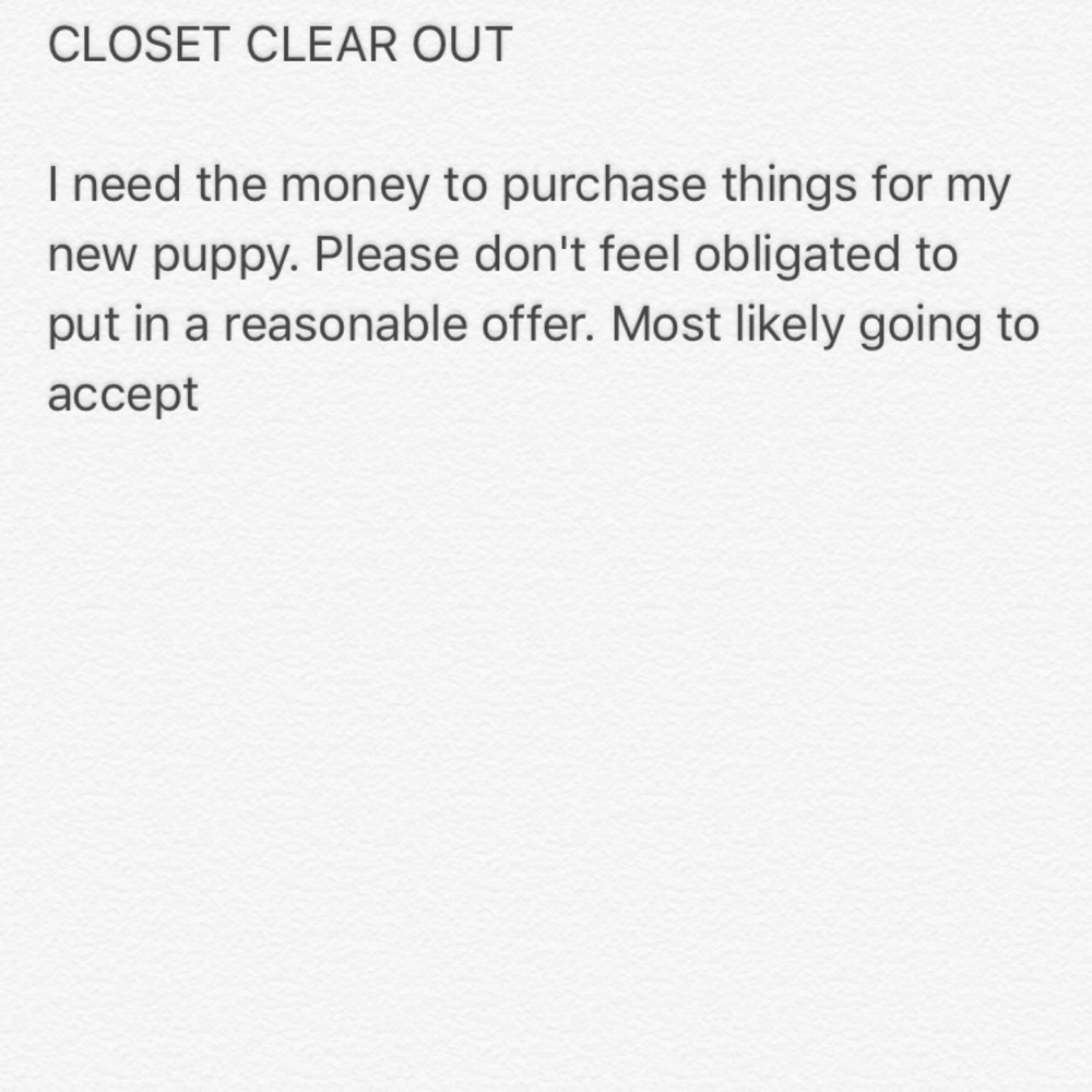 Closet clear out. Most likely not going to trade