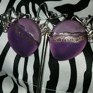 Vintage amethyst style earrings