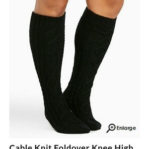 Torrid cable front knee high socks