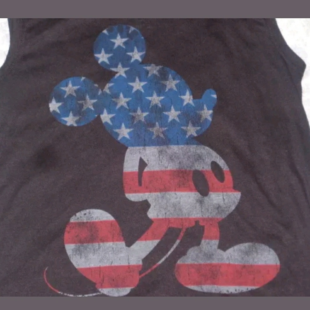 Disney Mickey Mouse Patriotic USA Women's Sleevele