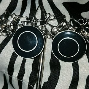 Vintage 1970s circle earrings