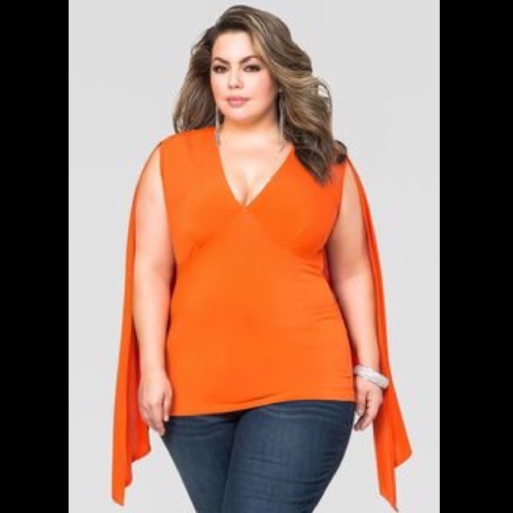 Beautiful cape plus size shirt