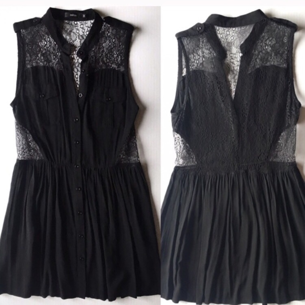 ⚡️SOLD⚡️ Millau Black Lace Shirtdrese