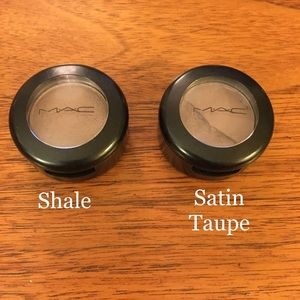 Mac Shale and Satin Taupe single eyeshadows