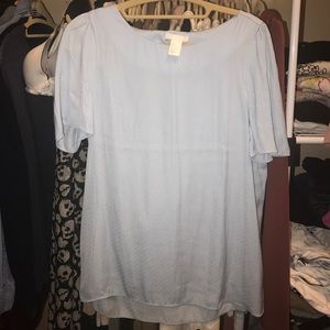 H&M baby blue blouse