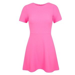 NWT Hot Pink Crepe Miss Selfridge Skater Dress