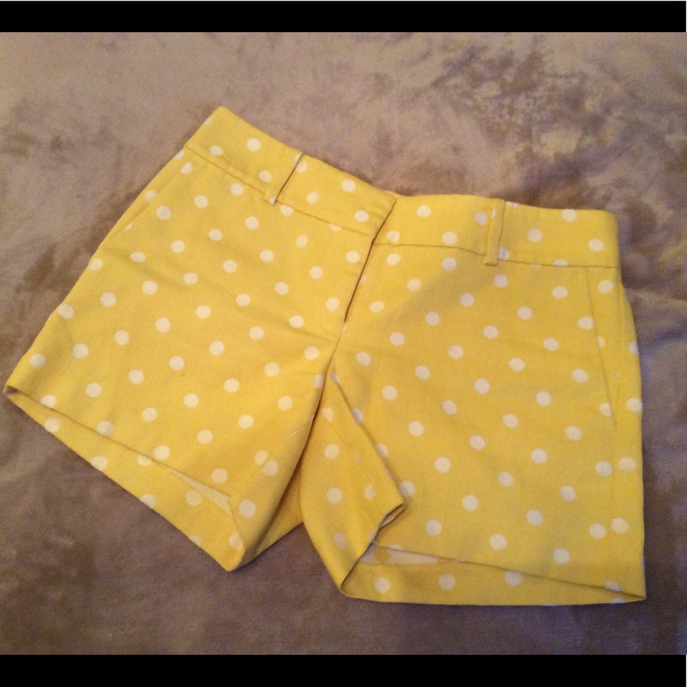 Ann Taylor Yellow Polka Dots Short
