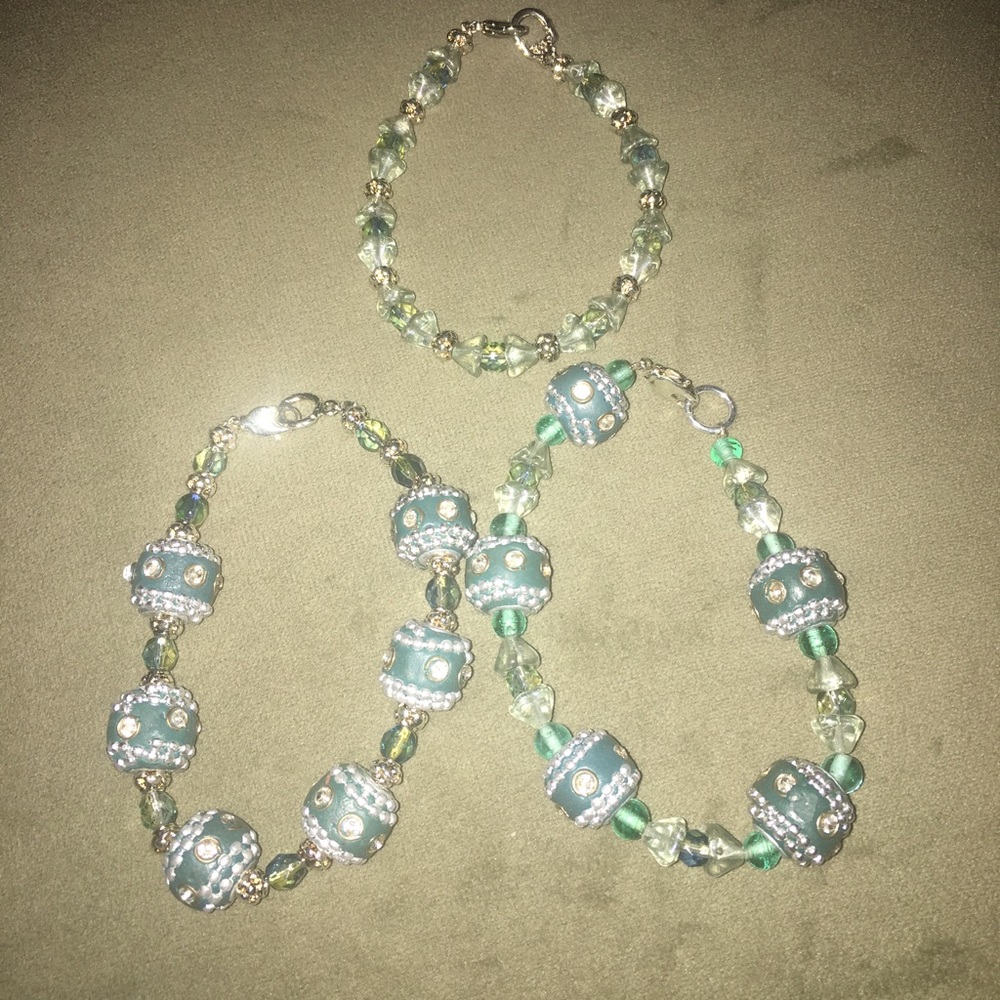 Teal Beaded Bracelets