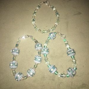 Teal Beaded Bracelets