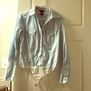 Long sleeve button up onesie