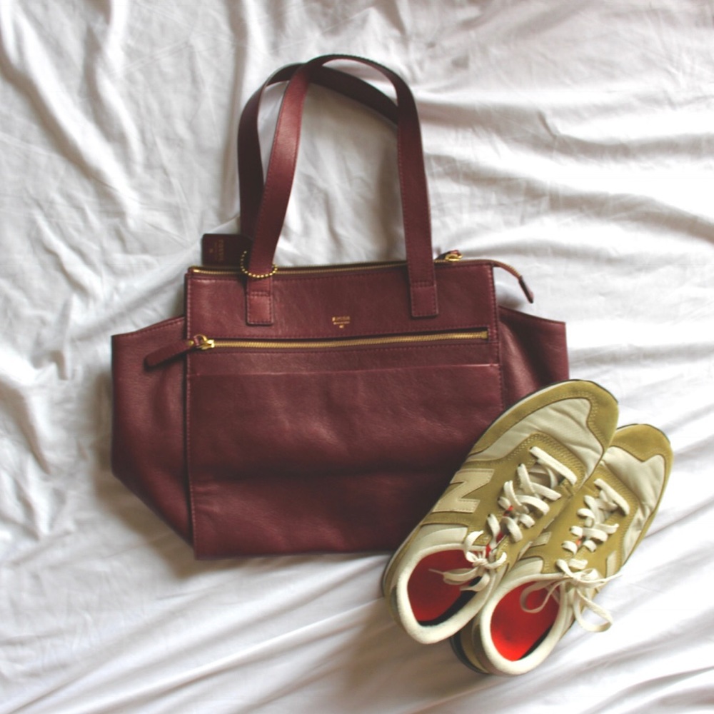 Fossil Maroon Handbag