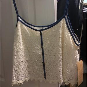White lace crop top- STILL WITH TAG