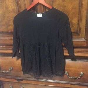 Black babydoll shirt