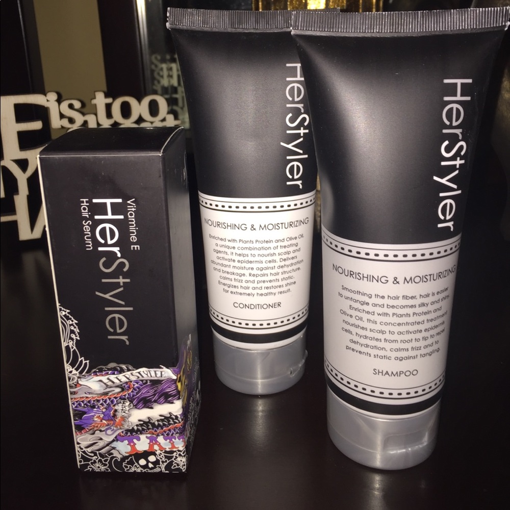 HerStyler Shampoo, Conditioner, & Vitamin E Serum