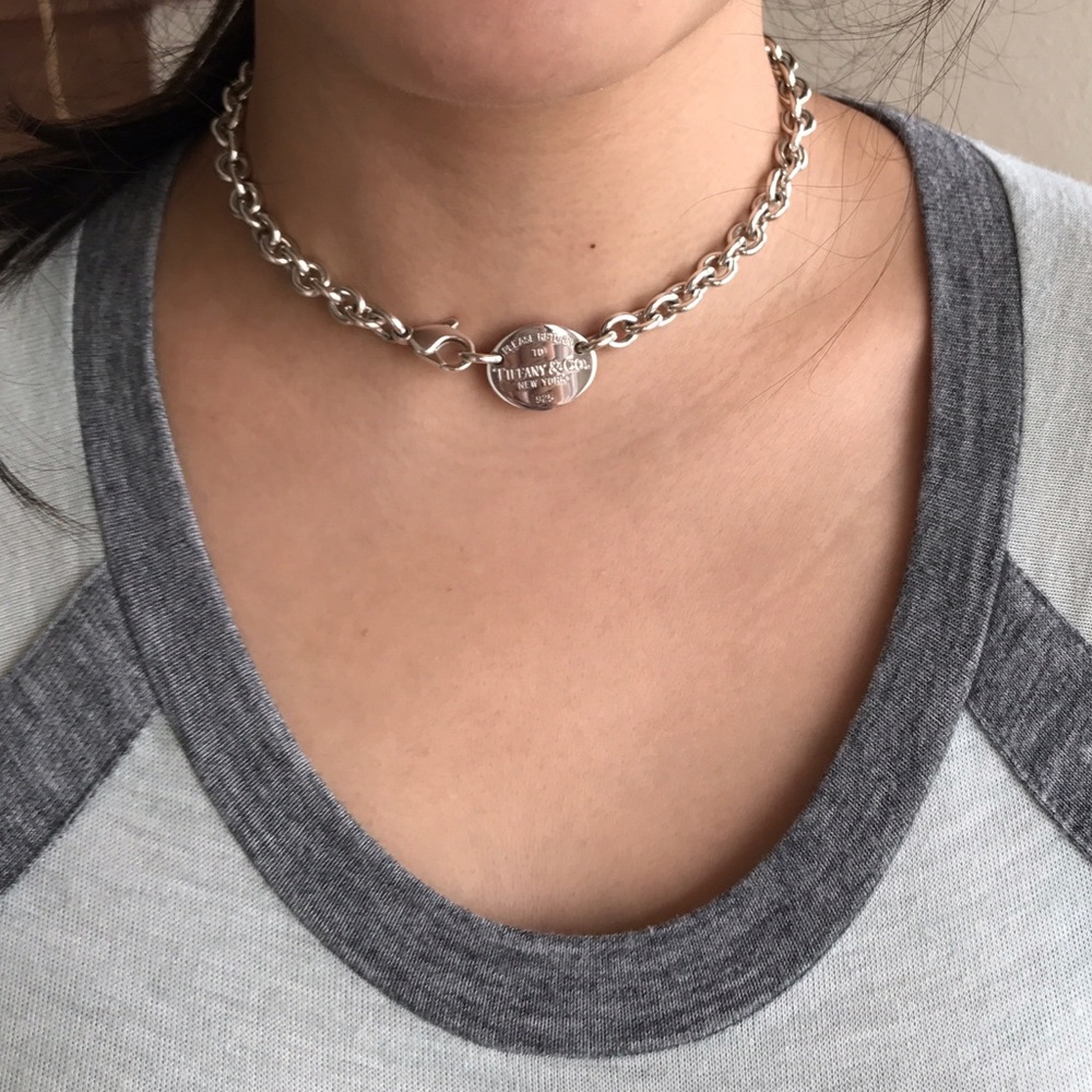 Tiffany & Co. Sterling Silver Tag Necklace