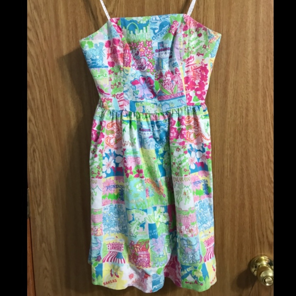 Lilly Pulitzer State of Mind Strapless Dress