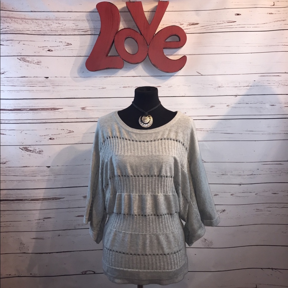 Plenty grey lightweight sweater NWT m/l