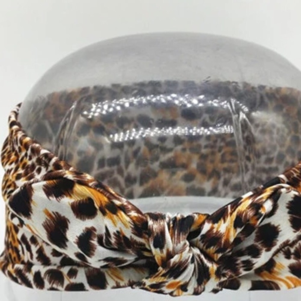 Headband knot turban leopard head band hair
