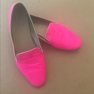 J. Crew pink loafers