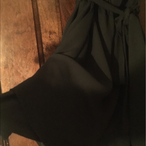 Gold studded collar black dress w/ belt & pockets - Picture 4 of 7