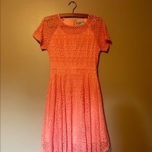 Peachy Lace Summer Dress