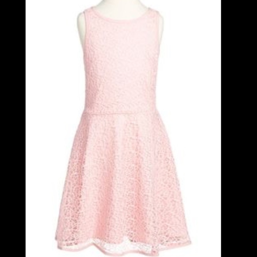 Pink skater lace "Sofia" dress Miss Behave Girls
