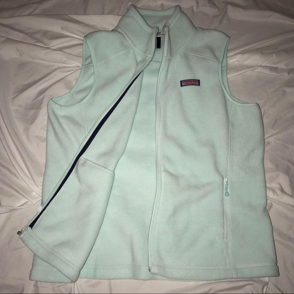 Light blue Vineyard Vines Fleece Vest