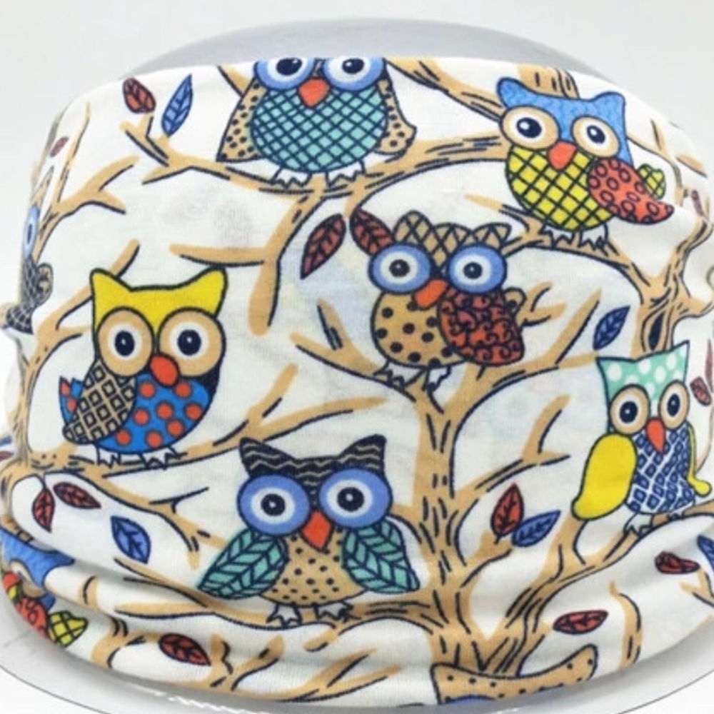 Headband turban thick head band owl