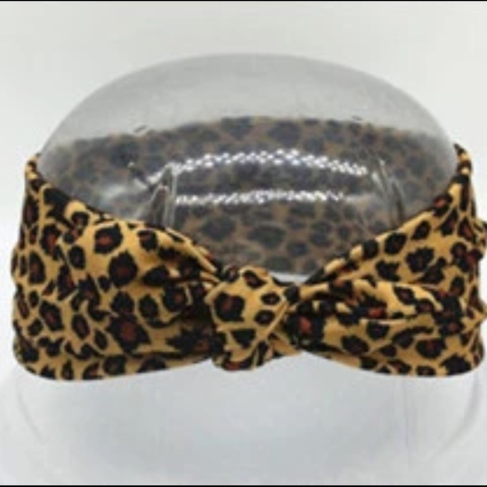 Headband leopard knot knotted style turban hair