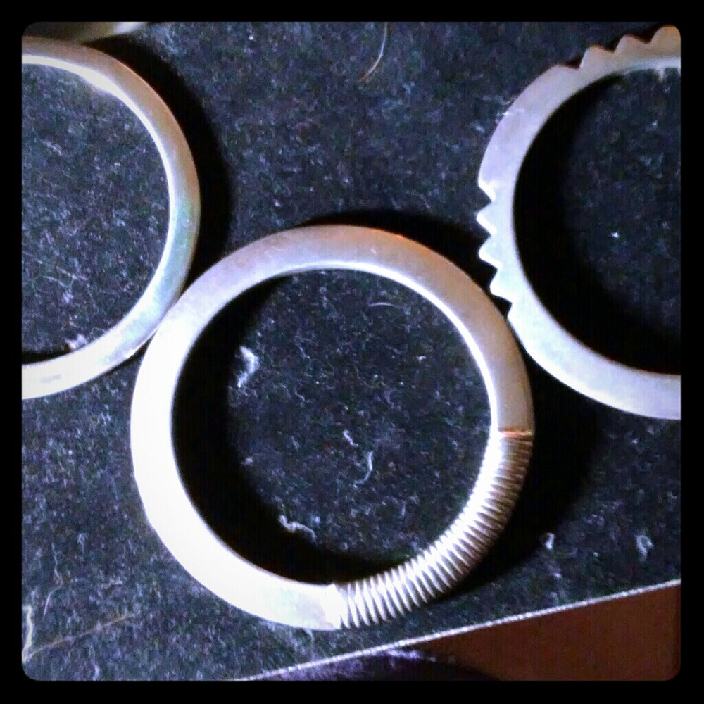Pewter bangle bracelets