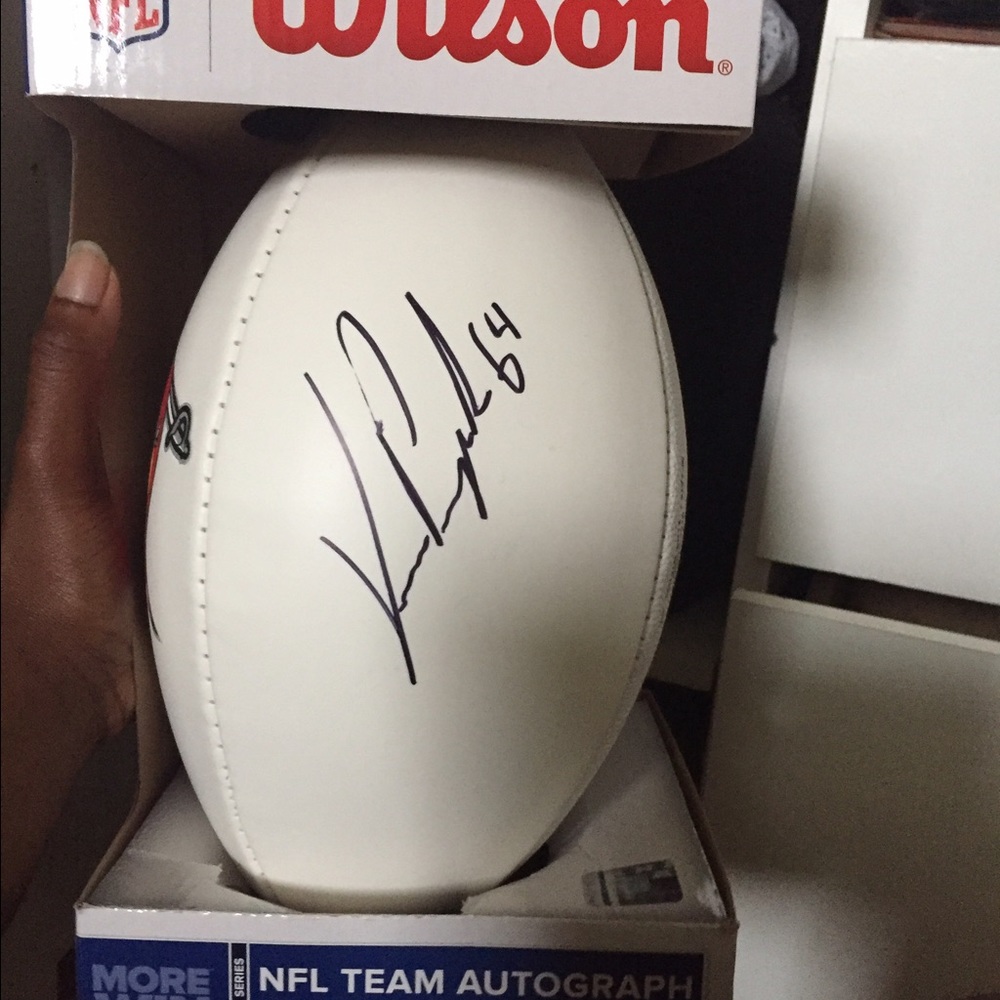 Autographed Kevin pamphile football