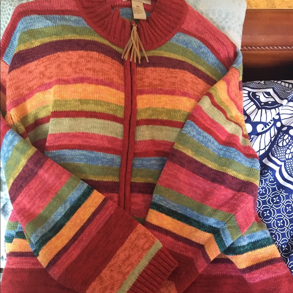 Sweater zip up/ mountain lake II