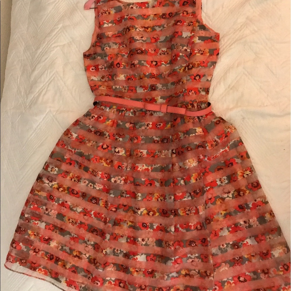 Orange flower dress