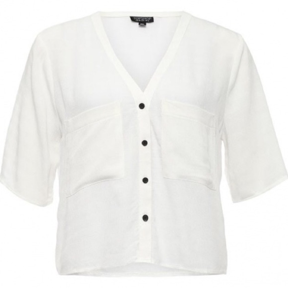Topshop cropped blouse
